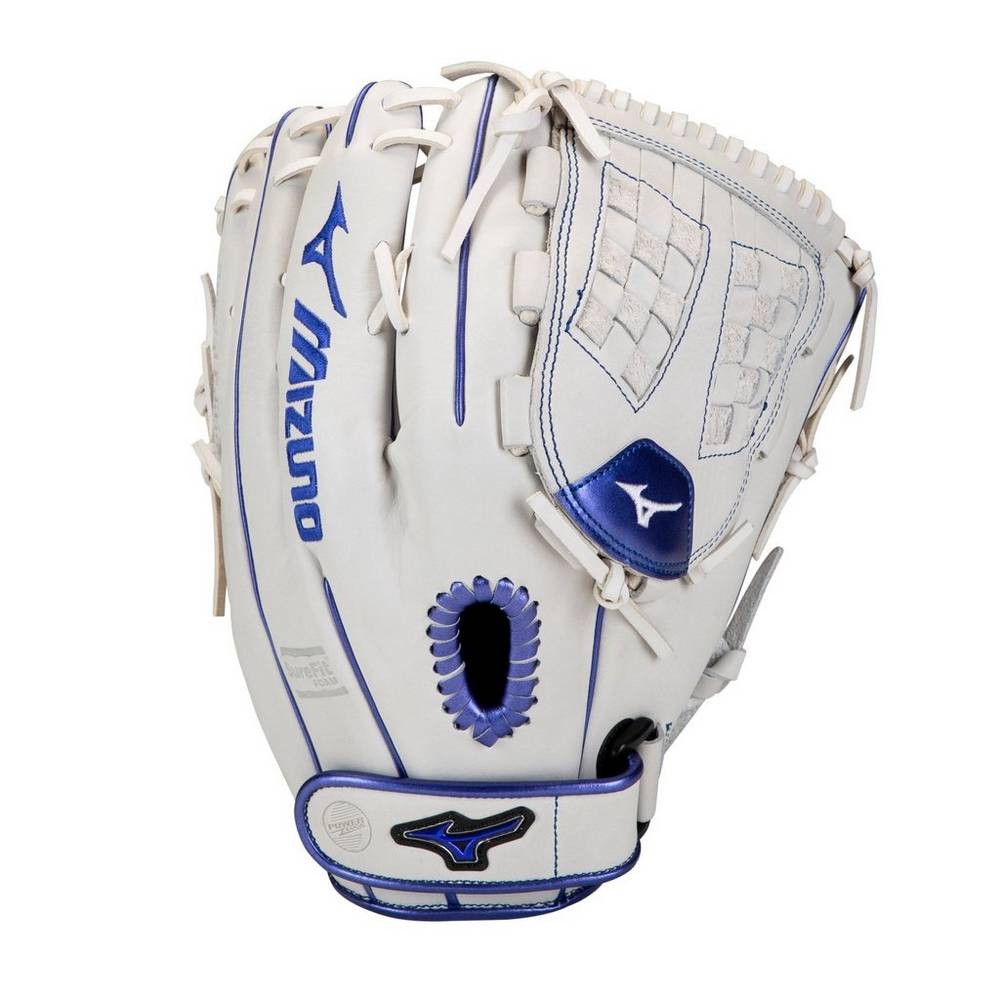 Guantes Mizuno MVP Prime SE Fastpitch 12.5" Mujer Blancas/Azul Real Outlet YBVU-89204